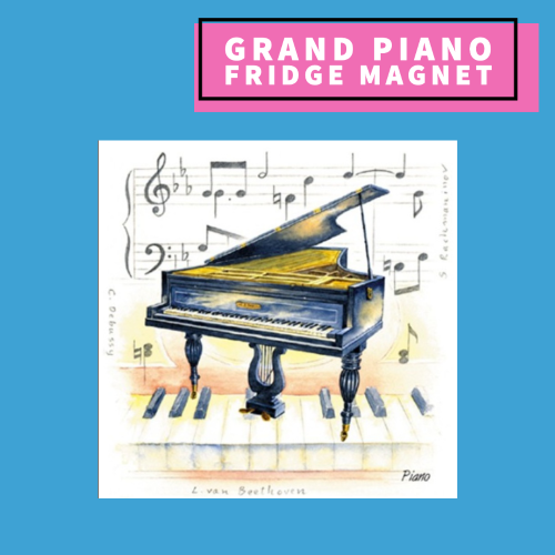 Grand Piano Fridge Magnet Giftware