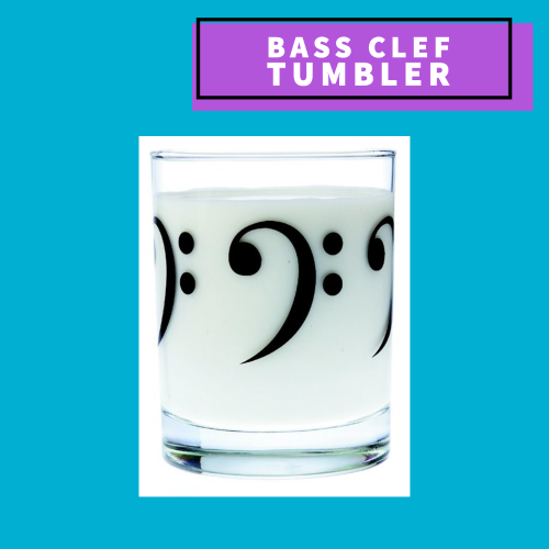 Bass Clef Tumbler Glass Giftware