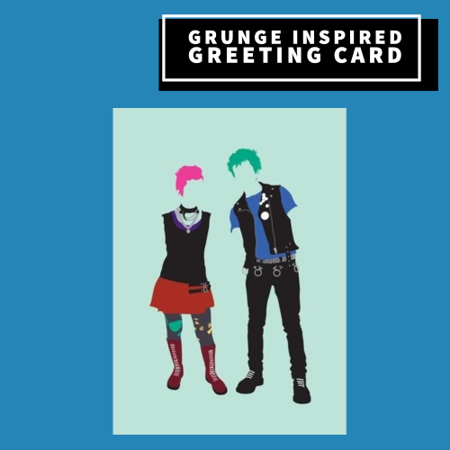Punk Inspired Blank Greeting Card