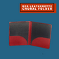 Red Leatherette Choral Folder with Flat Pockets (22.8cm x 30.5cm)