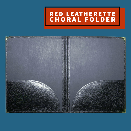 Red Leatherette Choral Folder With Flat Pockets (22.8Cm X 30.5Cm) Musical Instruments & Accessories