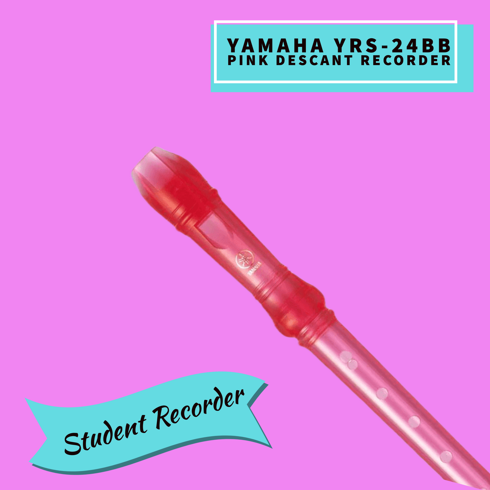 Yamaha Yrs-20Bp Descant C 3 Piece Student Recorder (Candy Pink) Musical Instruments & Accessories