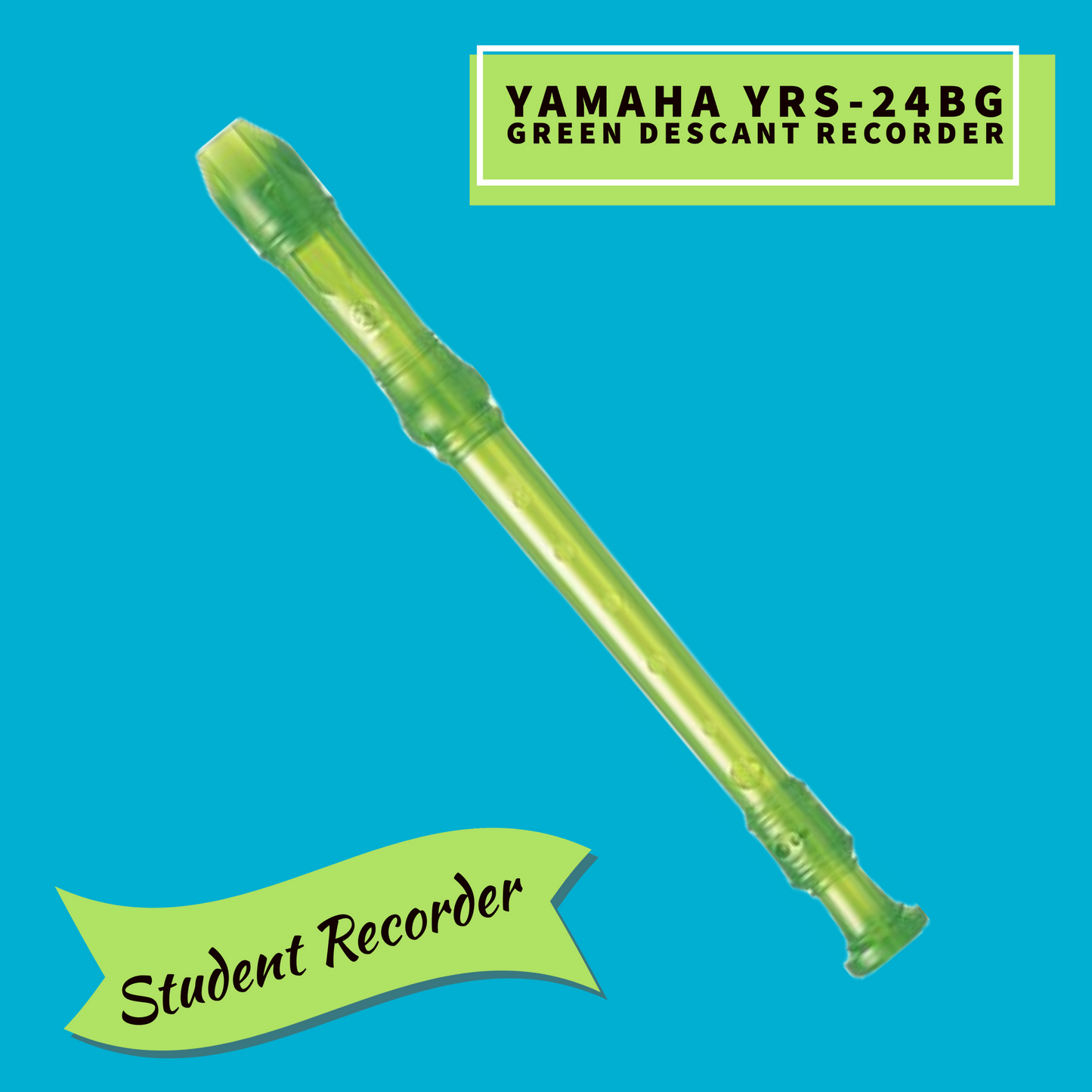 Yamaha Yrs-24Bg Descant C 3 Piece Student Recorder (Candy Green) Musical Instruments & Accessories