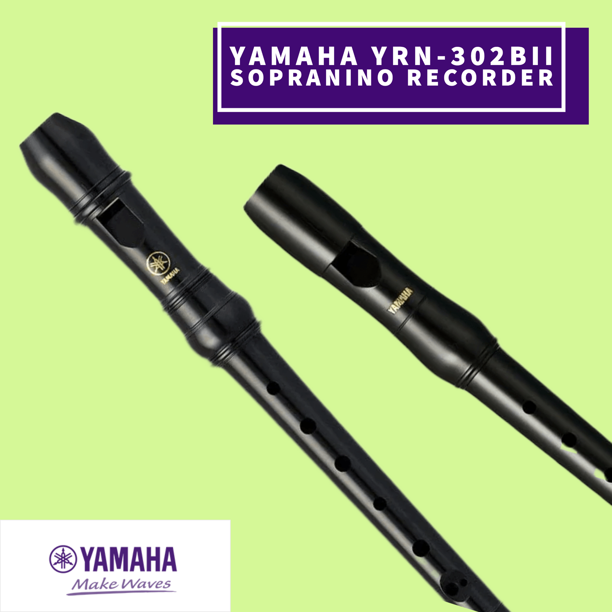 Yamaha Yrn-302Bii Sopranino 2 Piece Abs Resin Recorder (Key Of F) Musical Instruments & Accessories