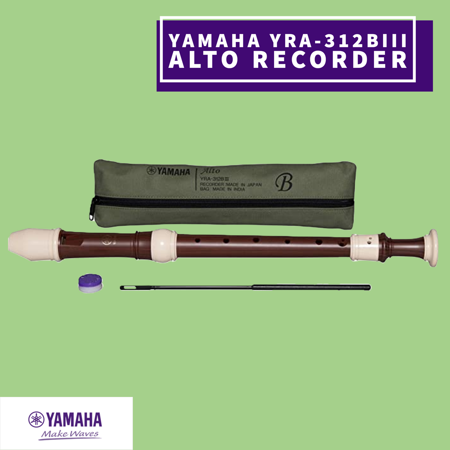 Yamaha Yra-312Biii Alto Simulated Rosewood Abs Resin Recorder Musical Instruments & Accessories