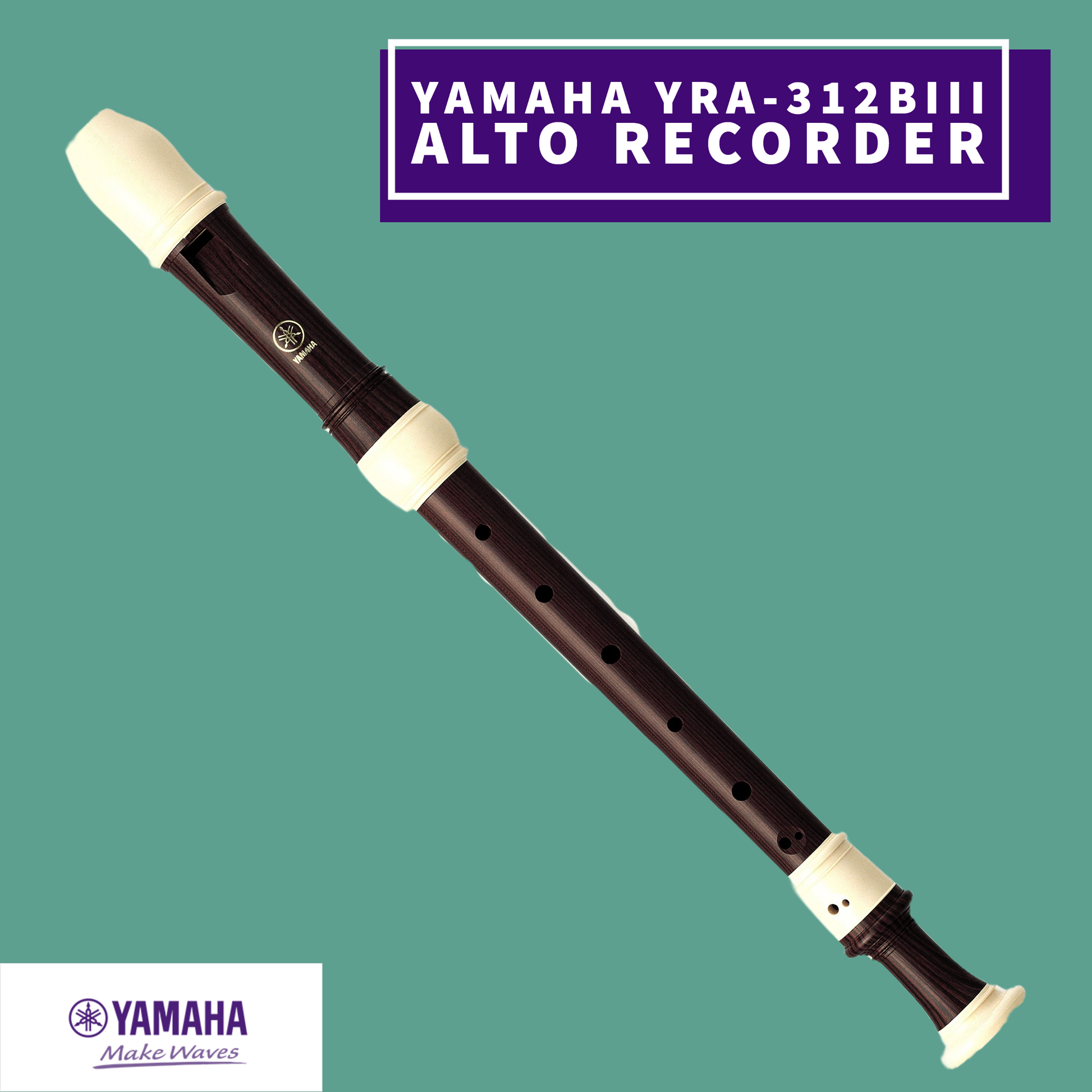 Yamaha Yra-312Biii Alto Simulated Rosewood Abs Resin Recorder Musical Instruments & Accessories