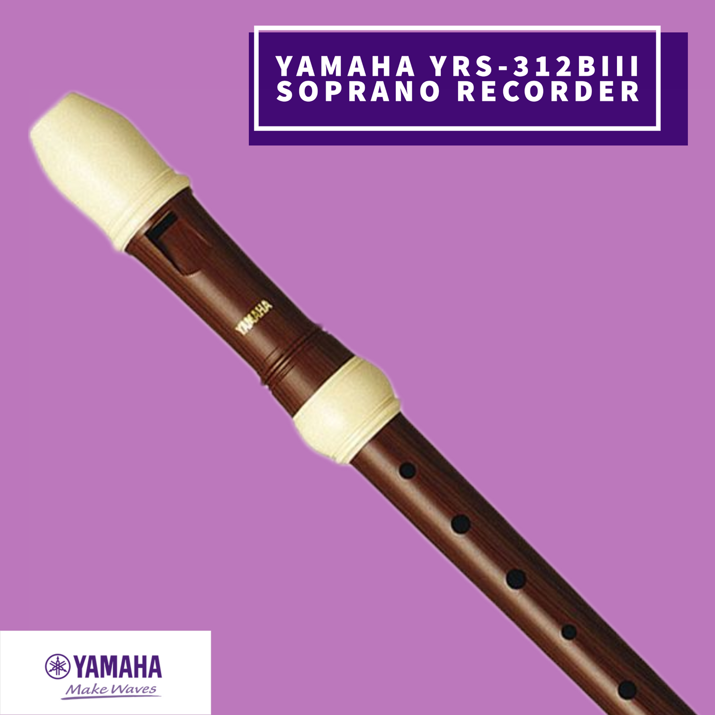 Yamaha Yrs-312Biii Soprano Simulated Rosewood Abs Resin Recorder (Key Of C) Musical Instruments &