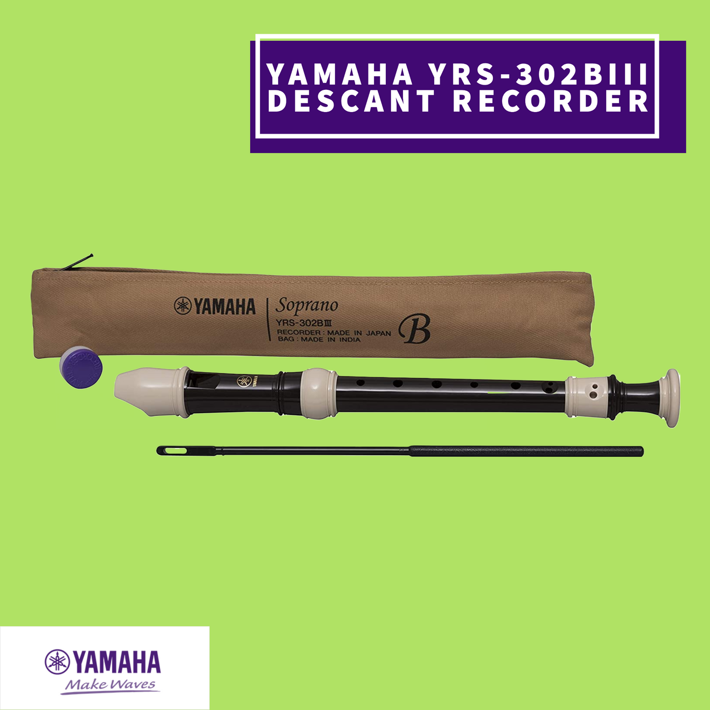 Yamaha Yrs-302Biii Descant 3 Piece Abs Resin Recorder (Key Of C) Musical Instruments & Accessories