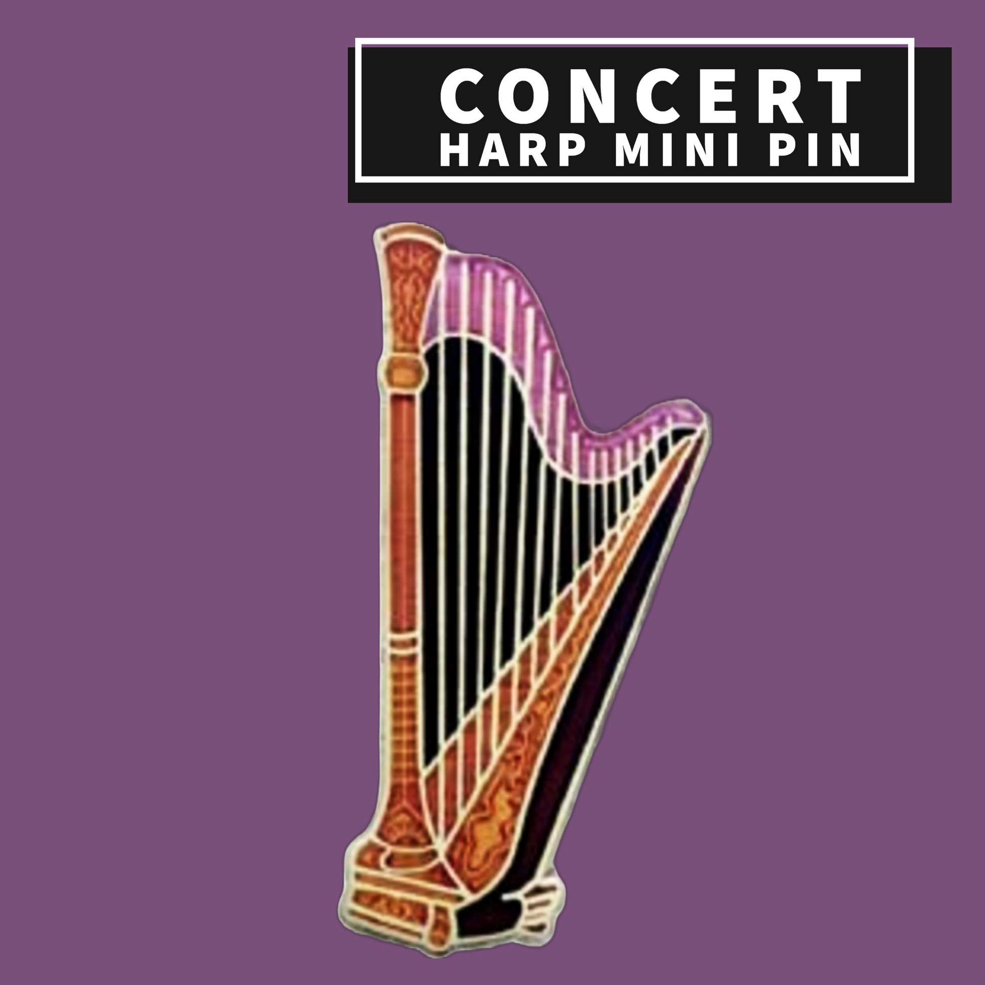 Concert Harp Mini Pin Giftware