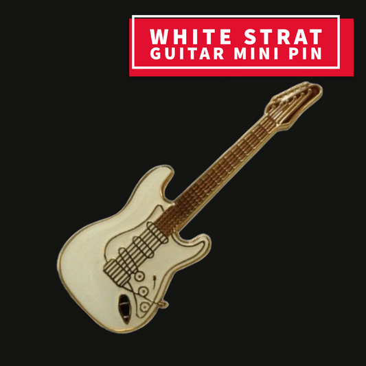 White Stratocaster Guitar Mini Pin Giftware