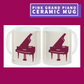 Pink Grand Piano Ceramic Mug Giftware