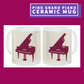 Pink Grand Piano Ceramic Mug