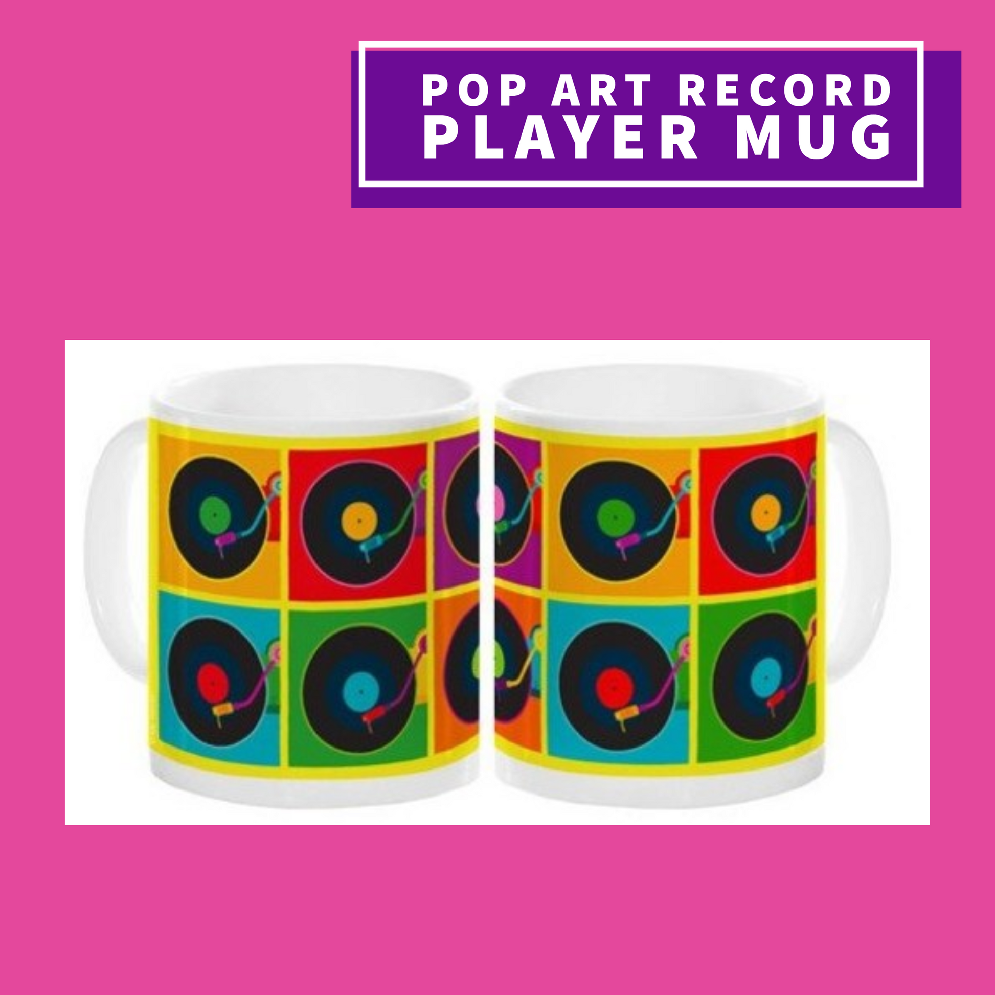 Pop Art Record Player Mug