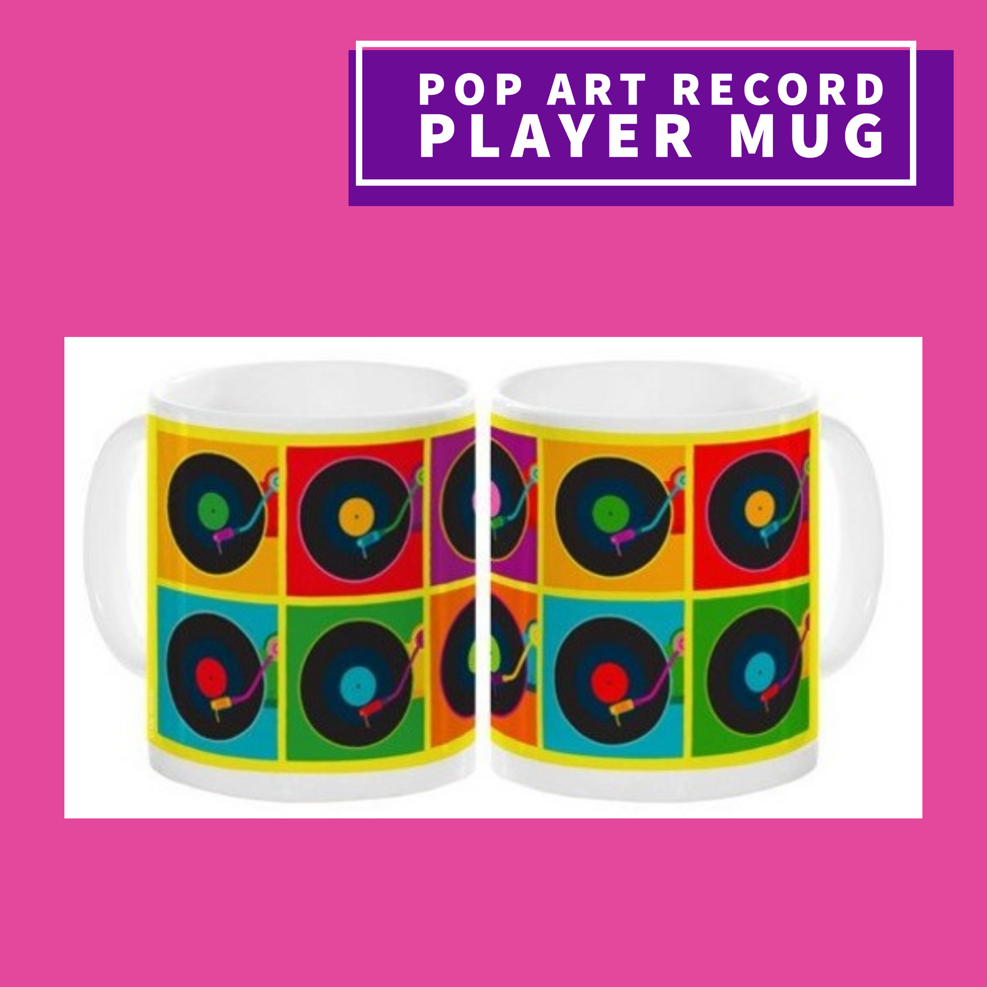 Pop Art Record Player Mug Giftware