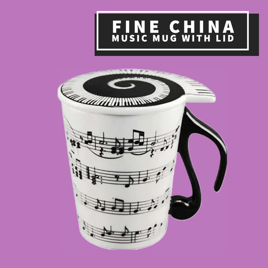 Fine China Sheet Music Mug With Lid Giftware