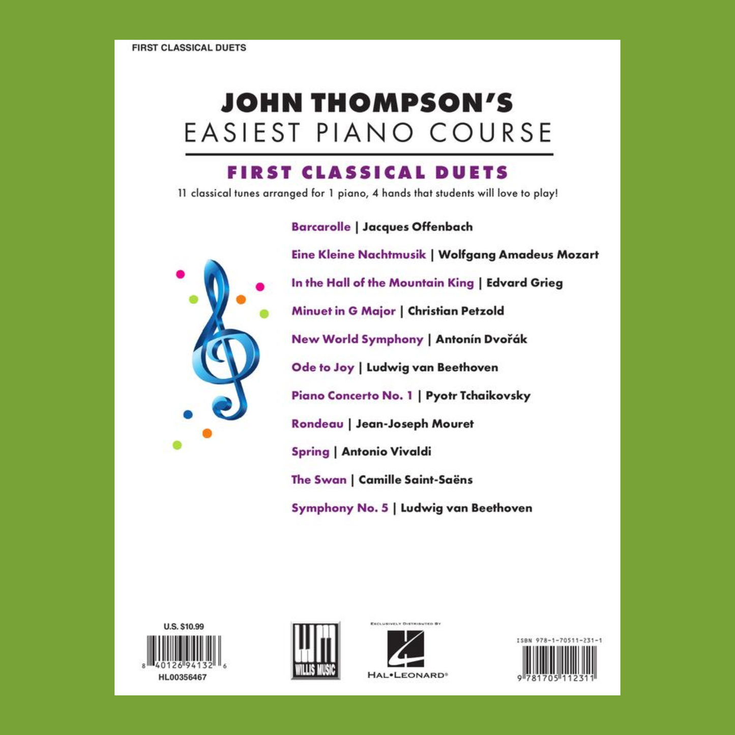 John Thompson's Easiest Piano Course - First Classical Duets Book