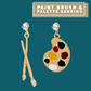 Paint Brush & Palette Artist Drop Earrings