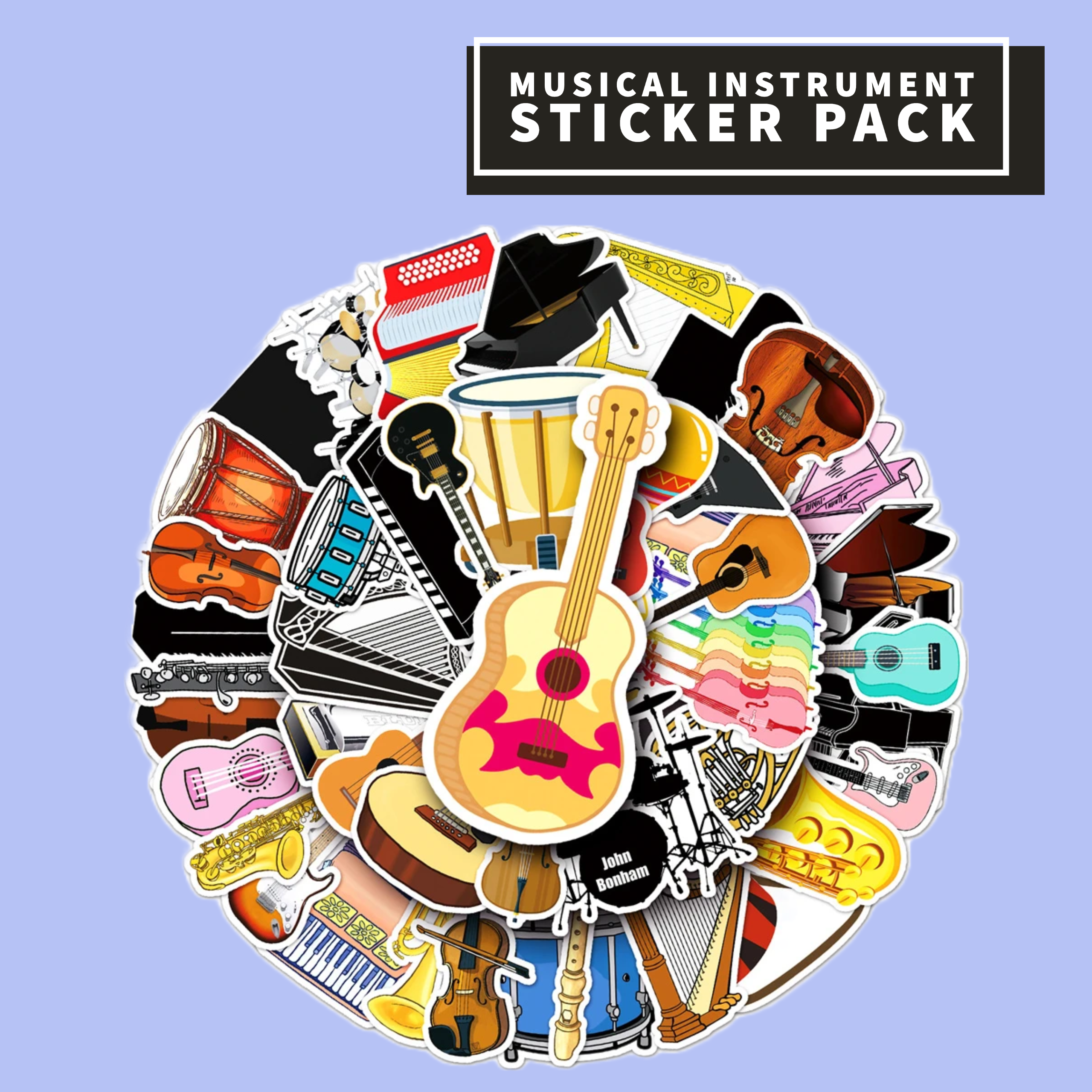 Musical Instrument Sticker Pack (20 pieces) – Music2u.com.au