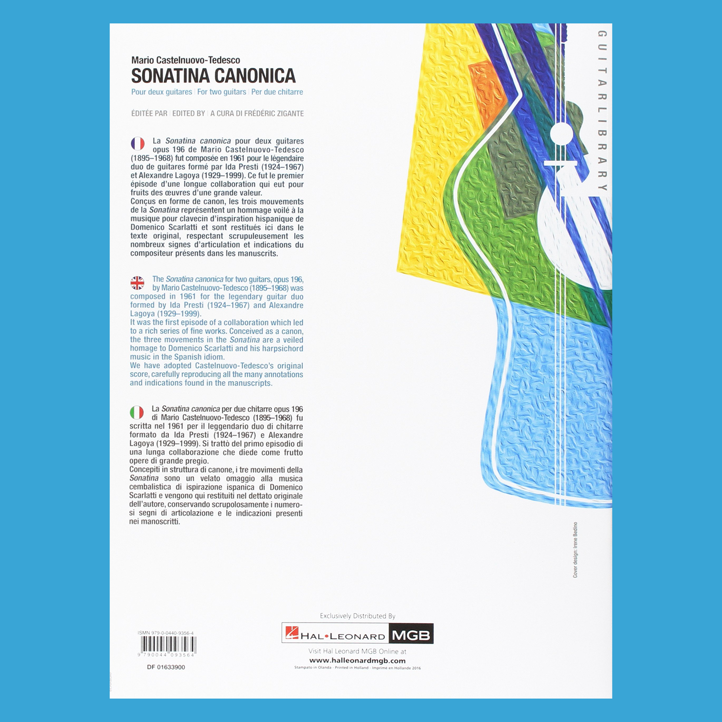 Sonatina Canonica For Two Guitars Book