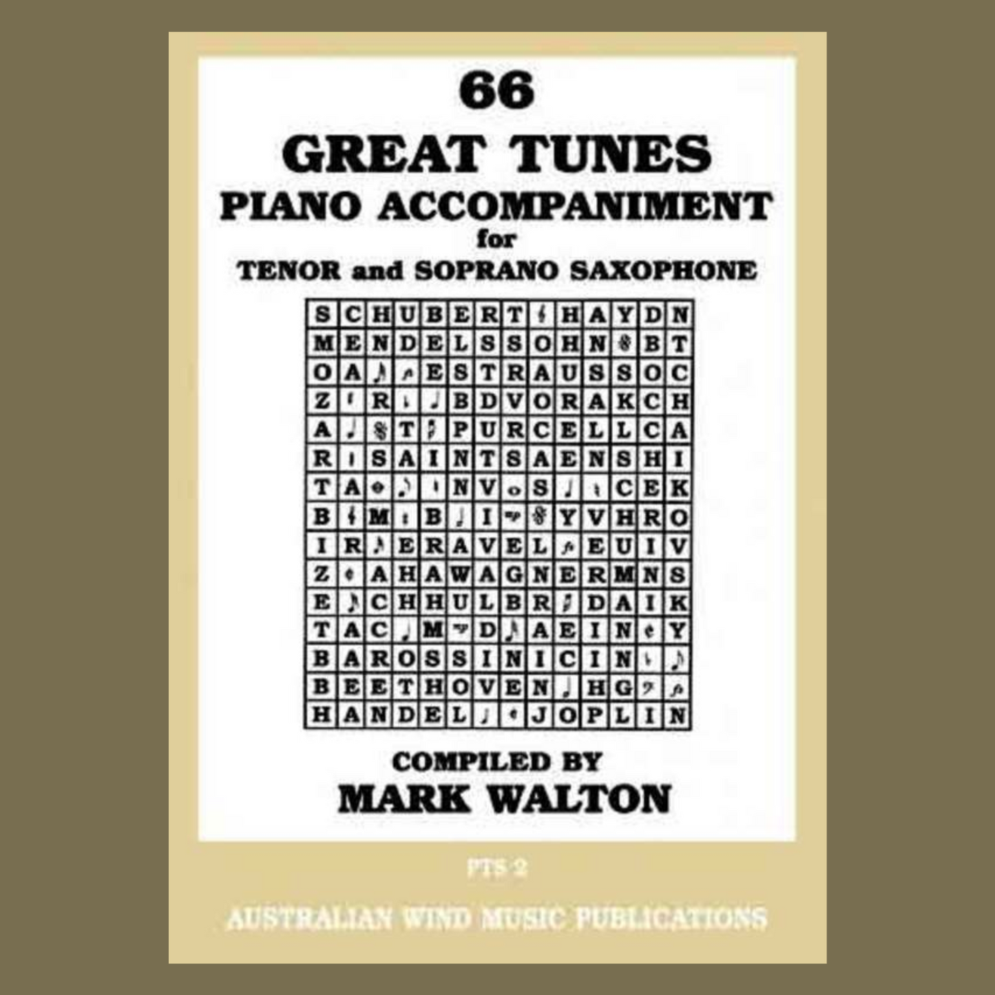 66 Great Tunes Tenor & Soprano Saxophone - Piano Accompaniment Book