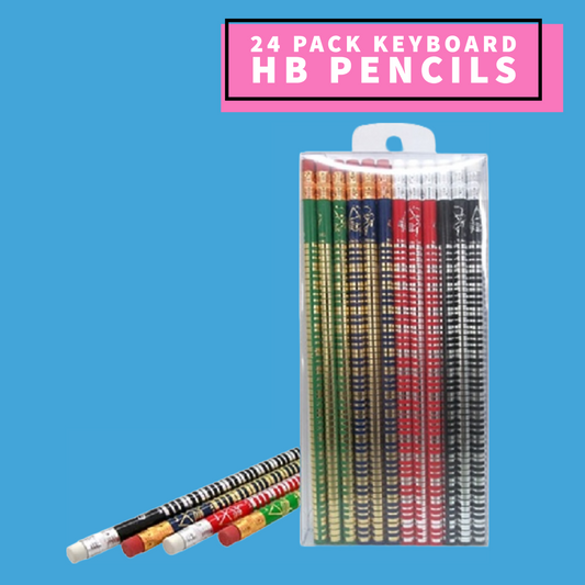 24 Pack HB Pencils Keyboard Design