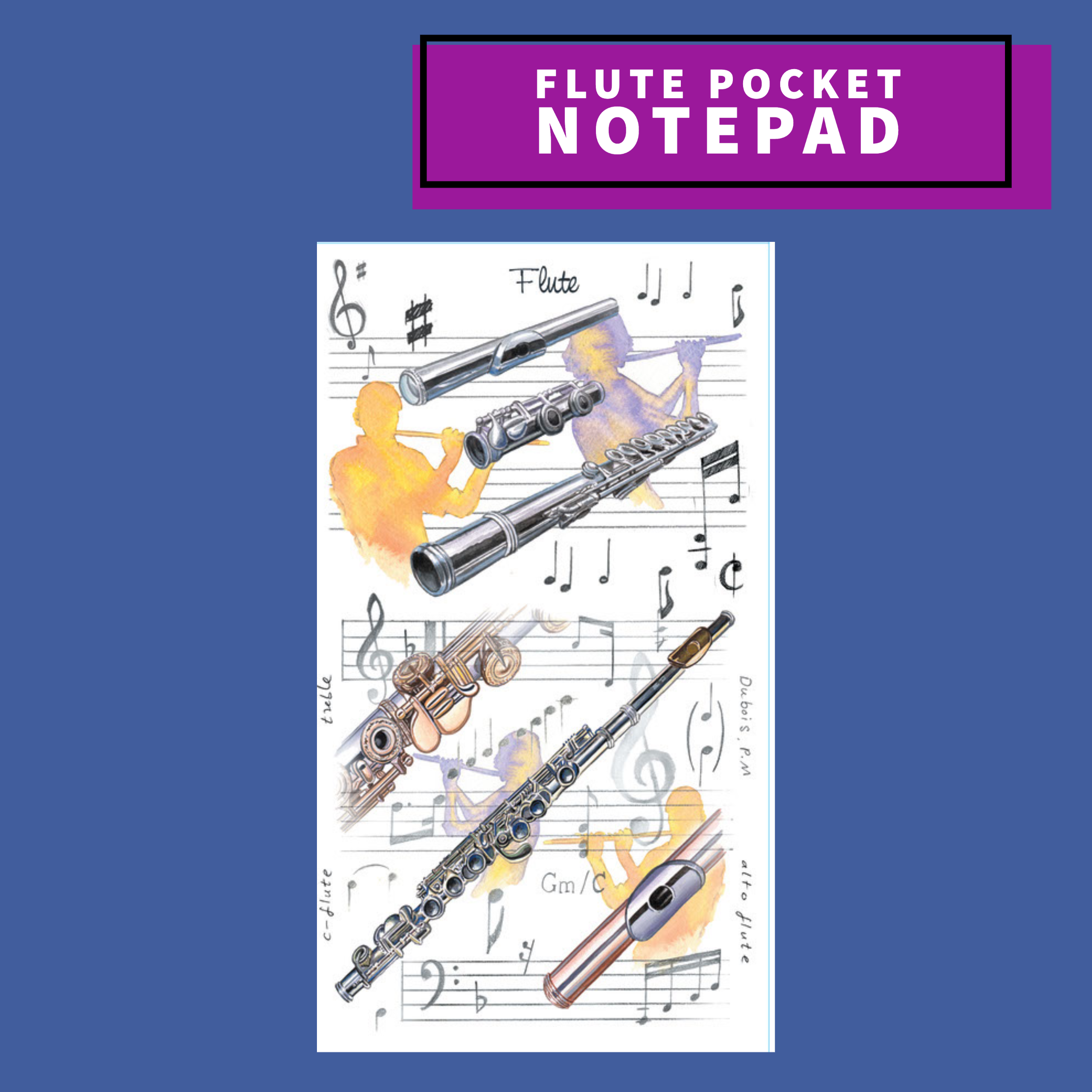 Flute Pocket Notepad – Music2u.com.au