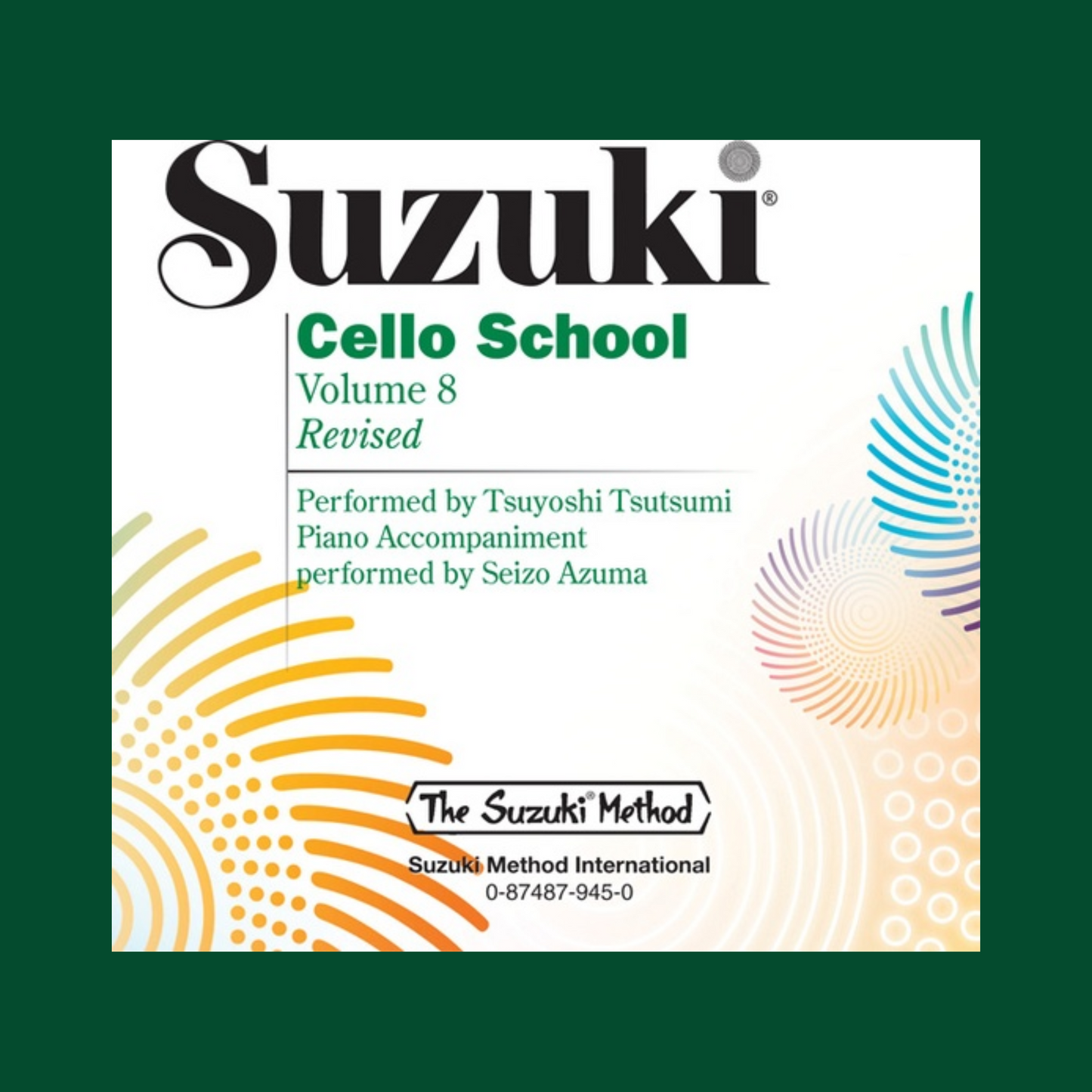 Suzuki Cello School - Volume 8 Accompaniment Cd