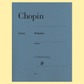 Frederic Chopin - Ballades Urtext Edition Book