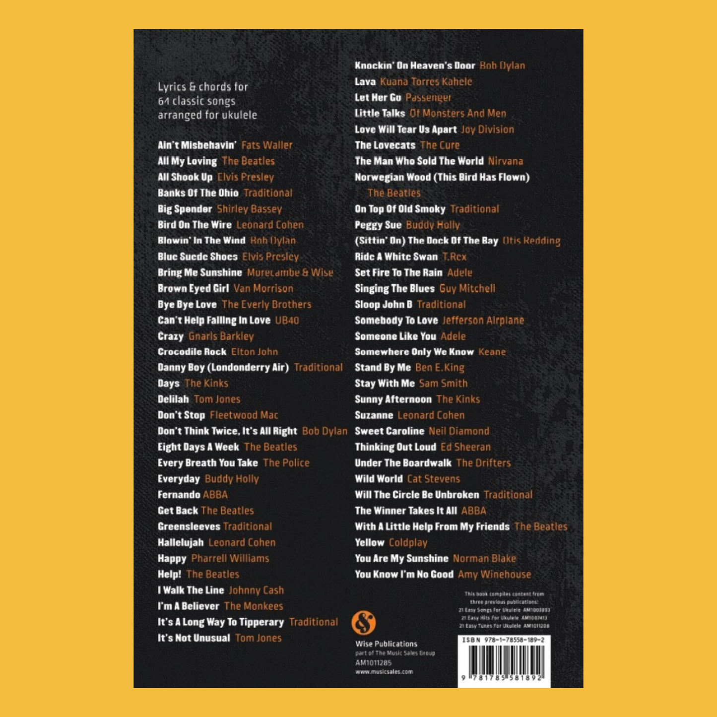 64 Easy Songs For Ukulele Book
