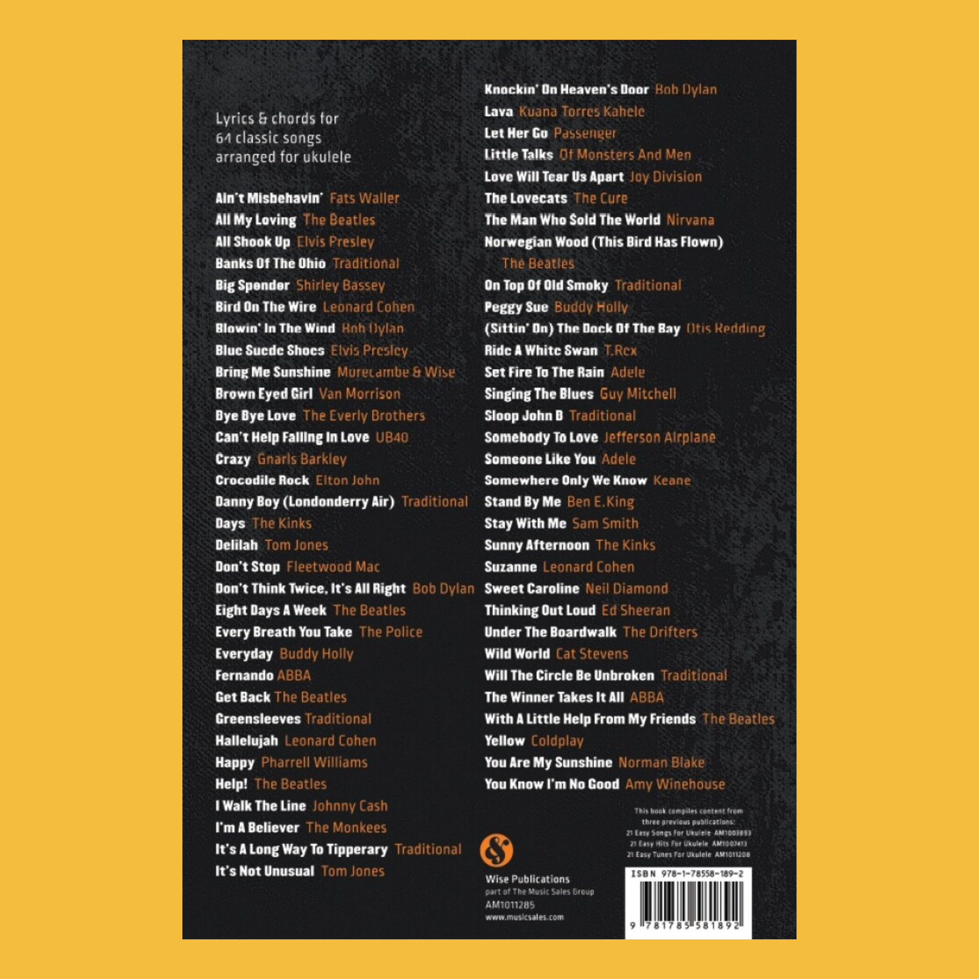 64 Easy Songs For Ukulele Book
