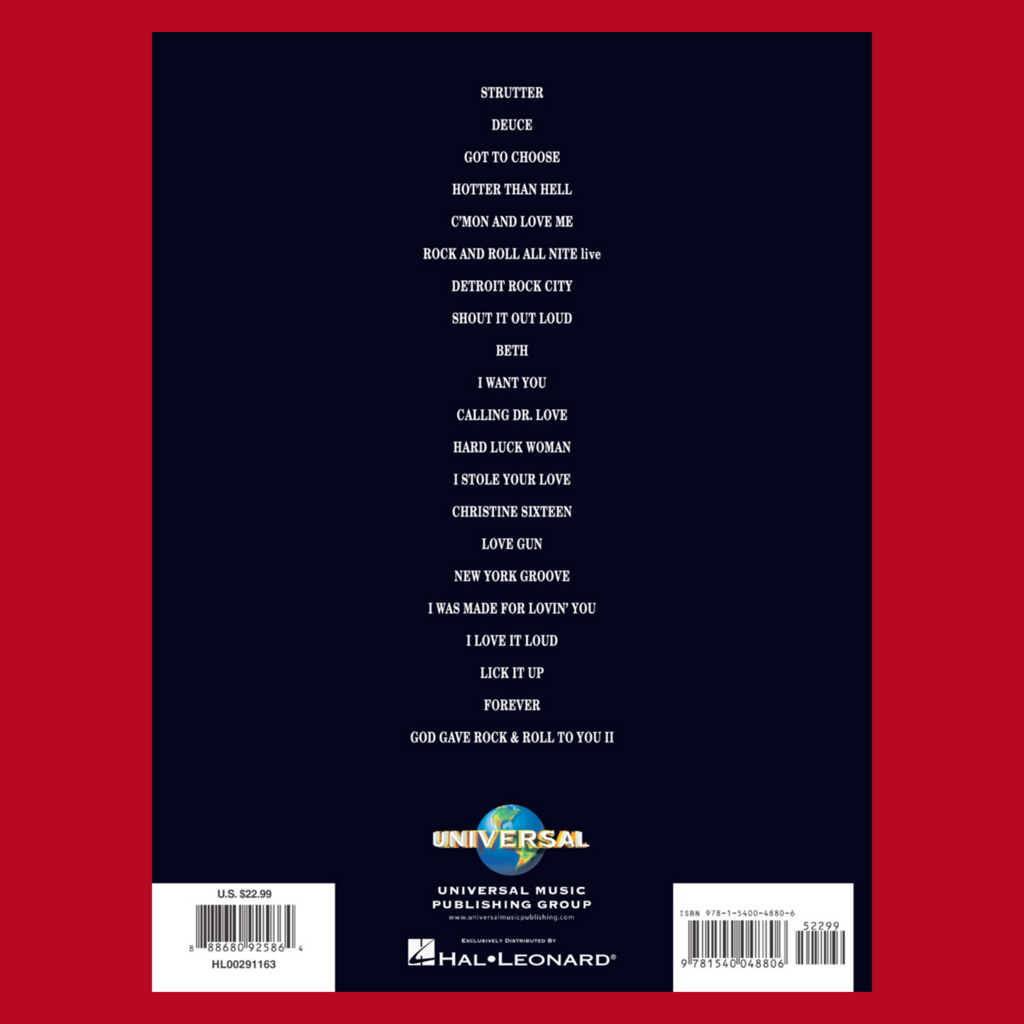 The Very Best Of Kiss - Guitar Tab Book