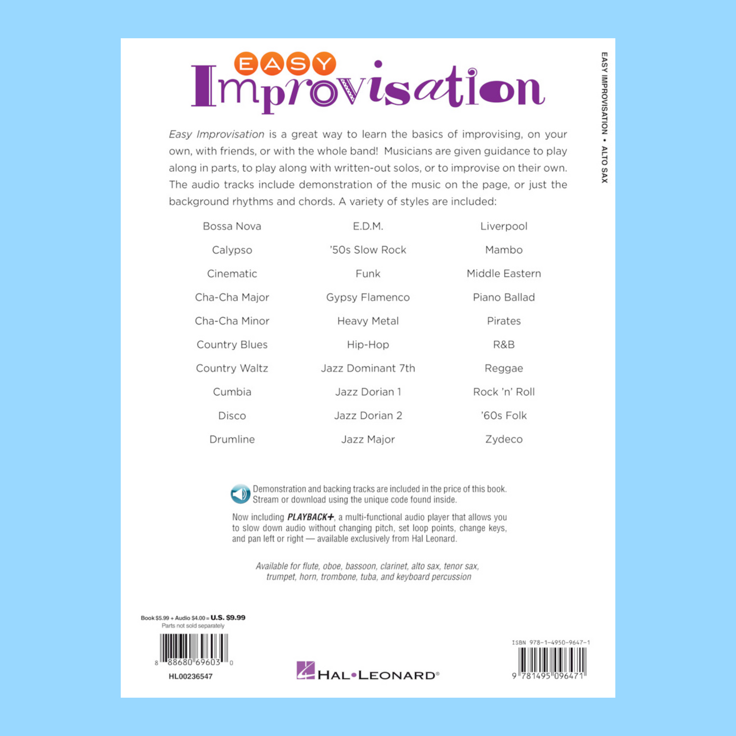 Easy Improvisation For Alto Saxophone Book/Ola