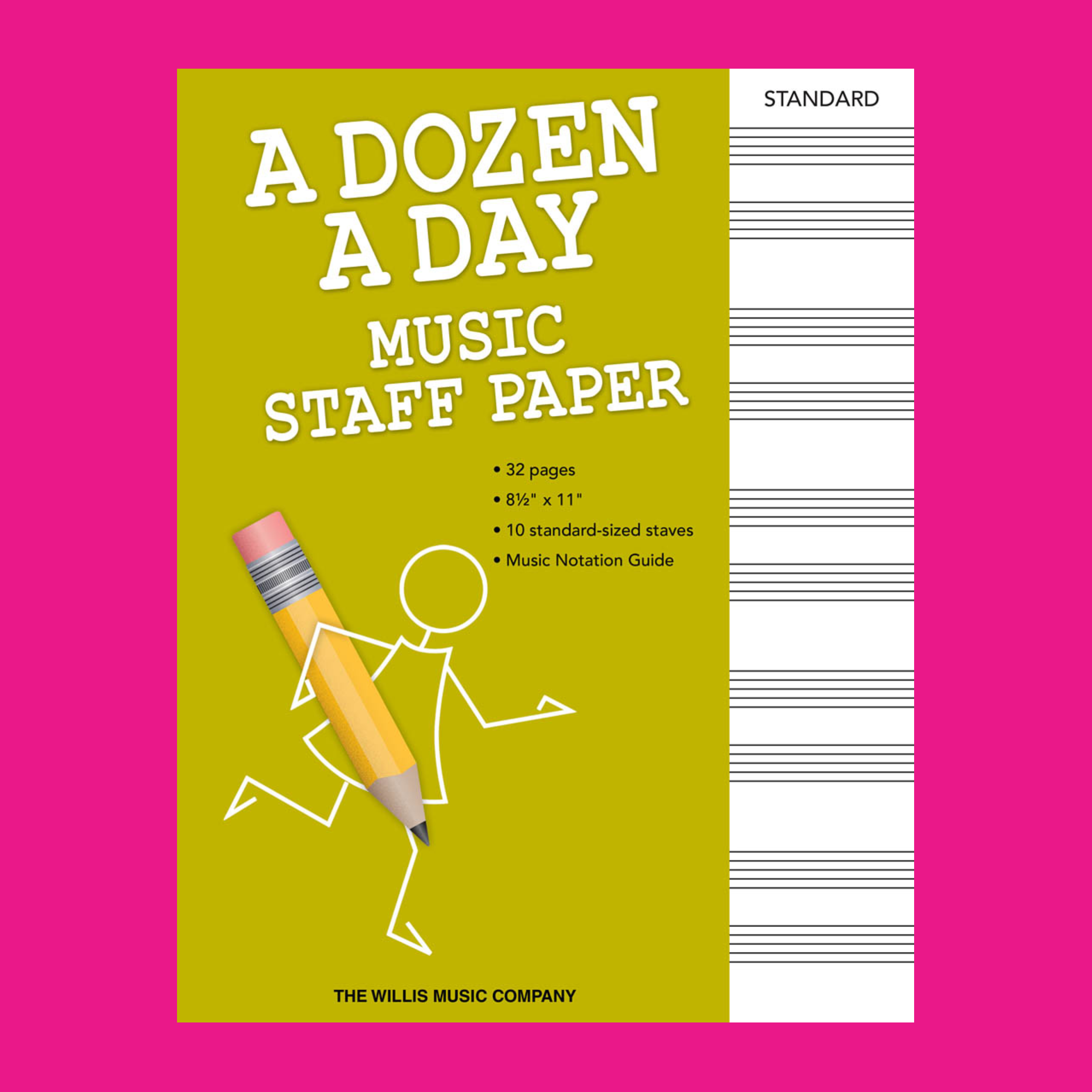 A Dozen A Day Music Staff Paper Book