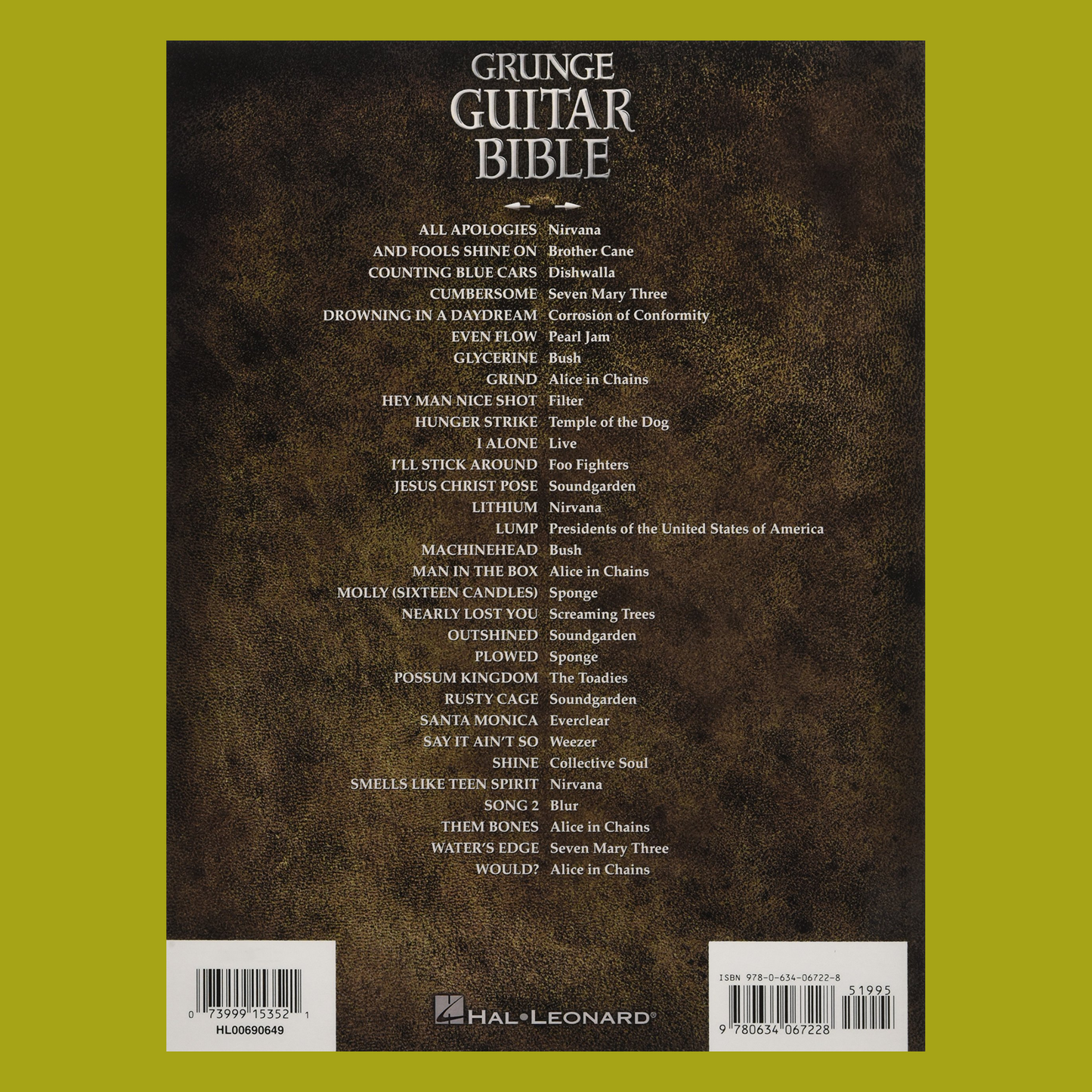 Grunge Guitar Bible Tab Book (2nd Edition)