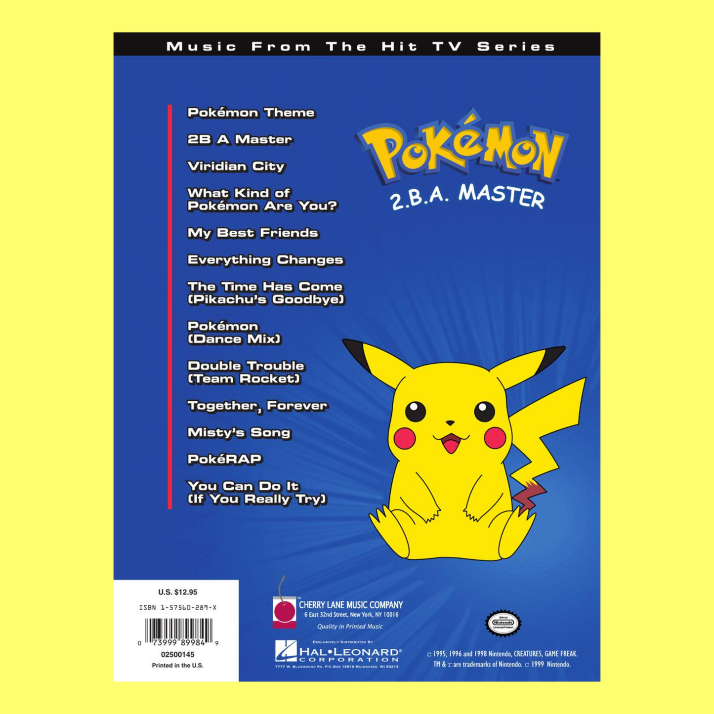 Pokemon 2.B.A Master Easy Piano Book