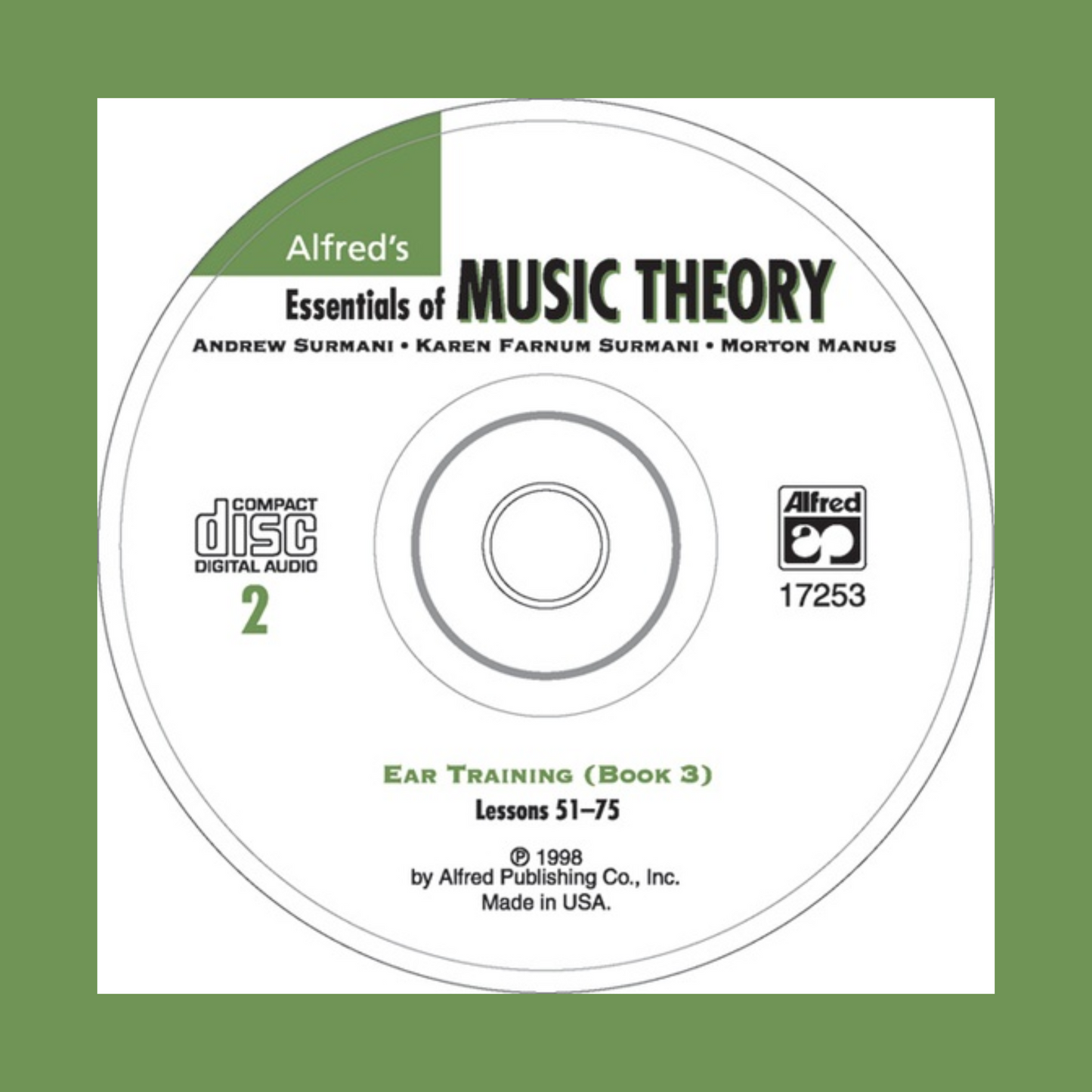 Alfred's Essentials Of Music Theory - Ear Training Cd 2