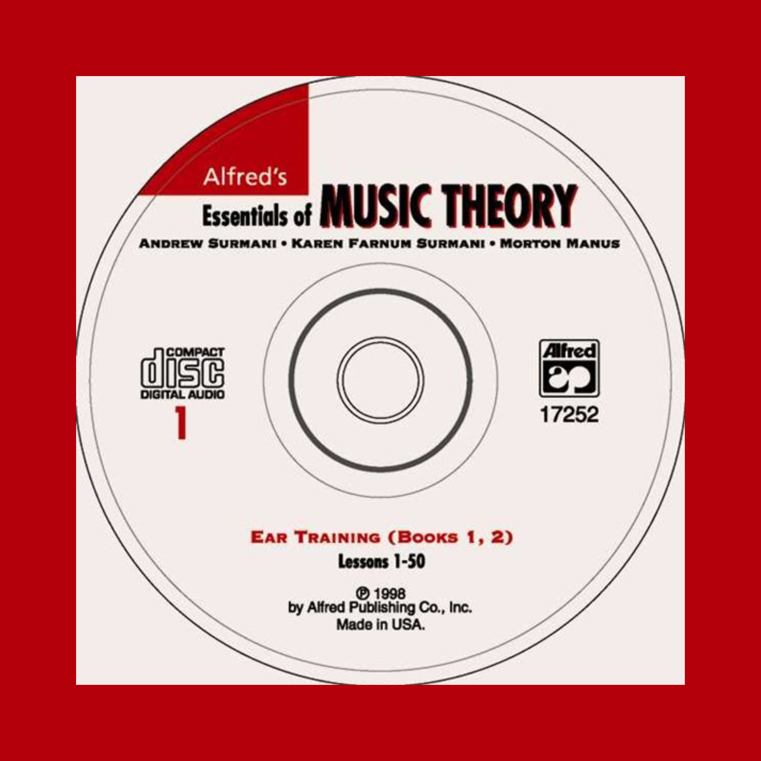 Alfred's Essentials Of Music Theory - Ear Training CD 1 – Music2u.com.au