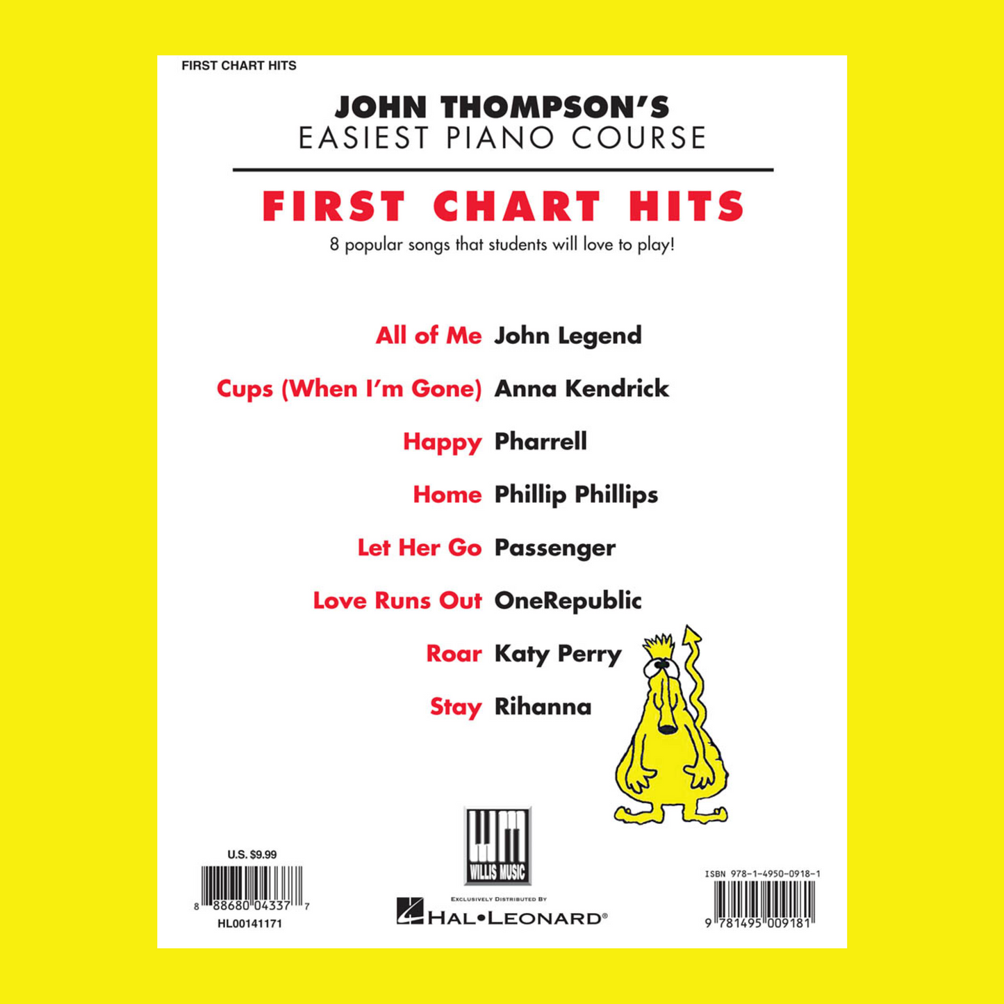 John Thompson's Easiest Piano Course - First Chart Hits Book