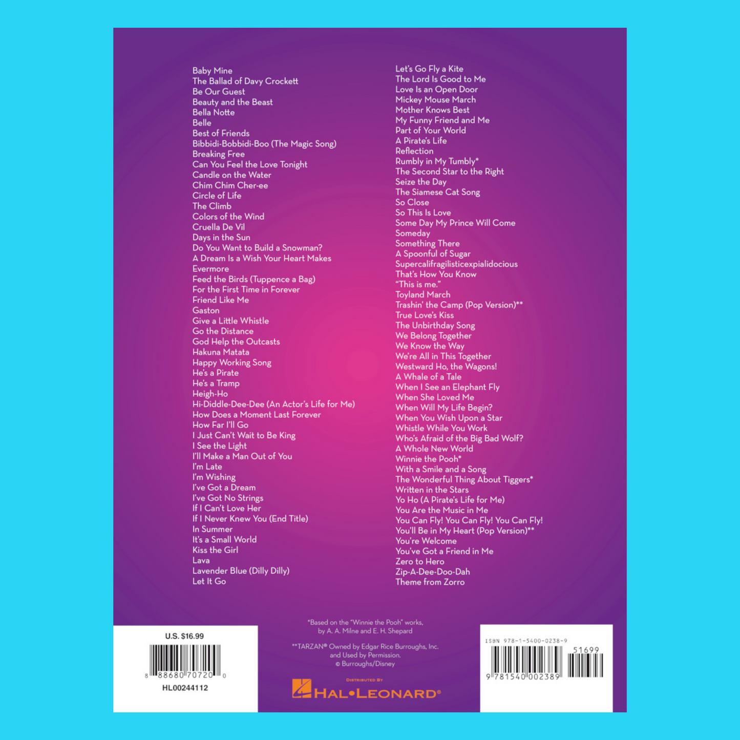 101 Disney Songs For Horn Book