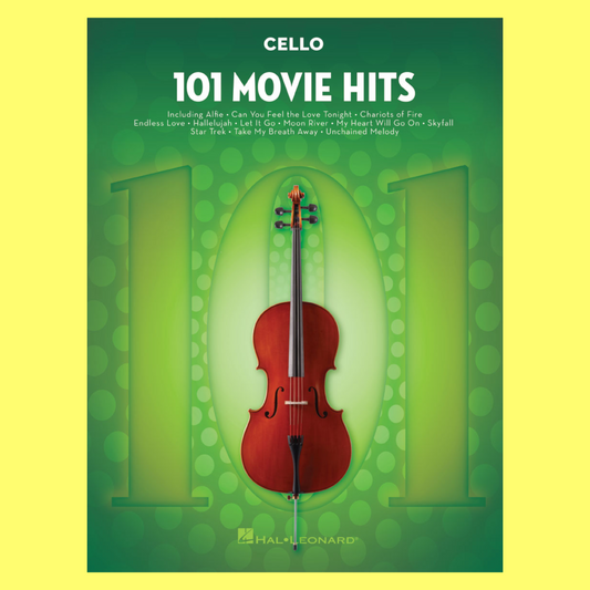 101 Movie Hits For Cello Book