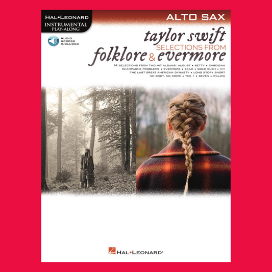Taylor Swift - Folklore & Evermore Alto Saxophone Play Along Book/Ola