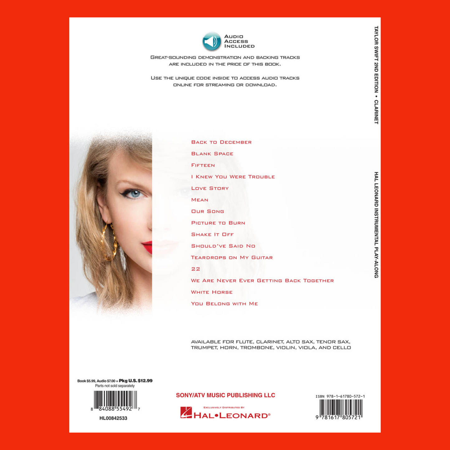 Taylor Swift - Clarinet Play Along Book/Ola (2nd Edition)