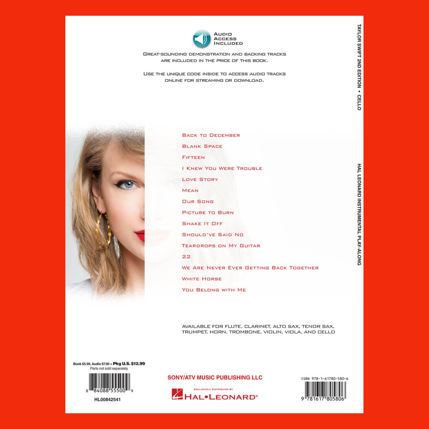Taylor Swift - Cello Play Along Book/Ola (2nd Edition)