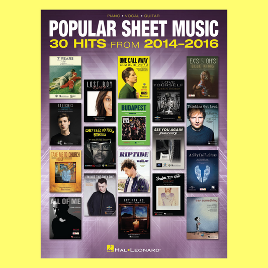 Popular Sheet Music - 30 Hits from 2014-2016 PVG Songbook
