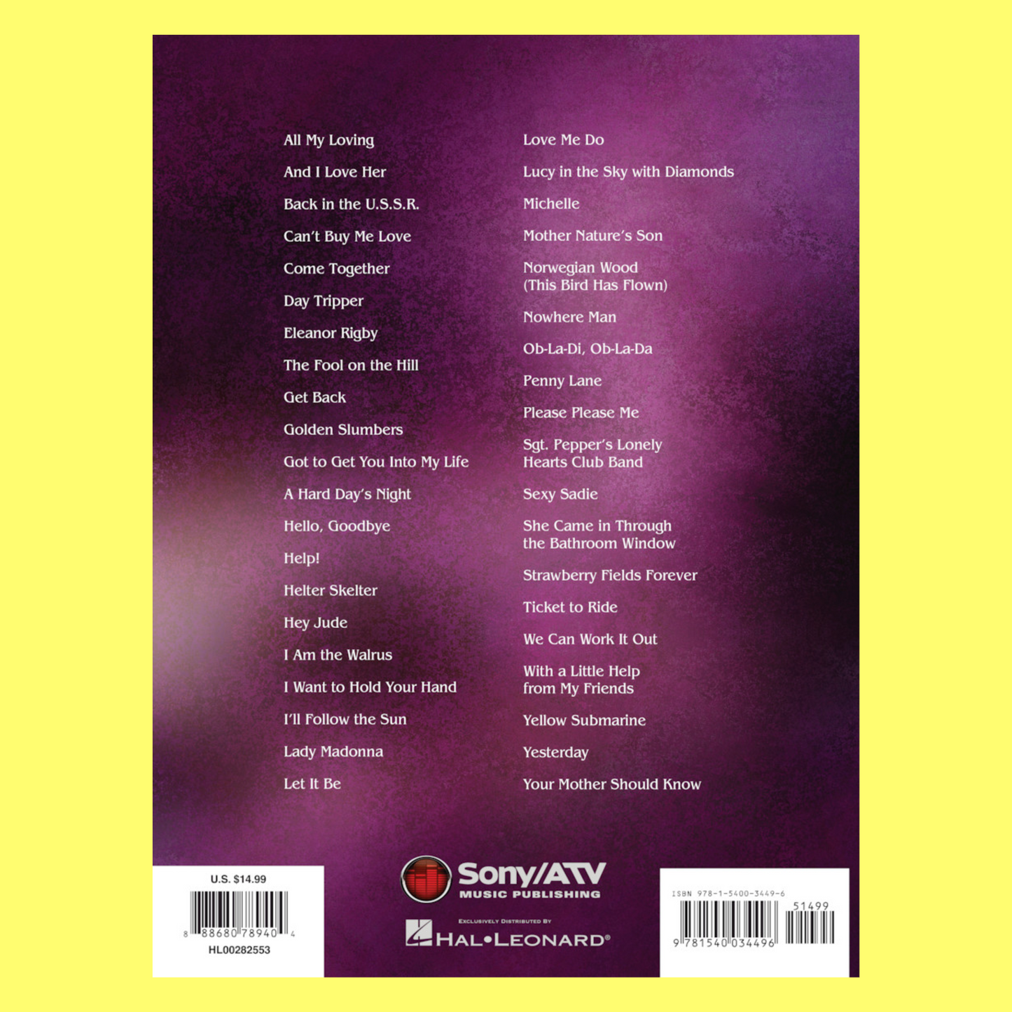 Songs Of The Beatles - Easy Play Piano Songbook (3rd Edition)