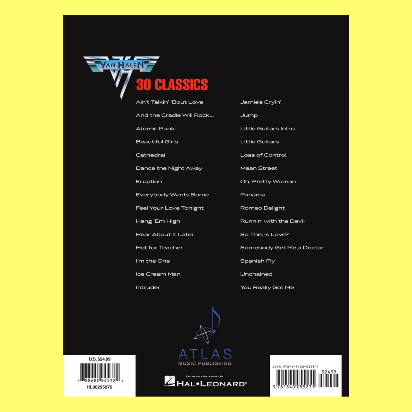 Van Halen - 30 Classics Guitar Tab Book (Updated Edition)