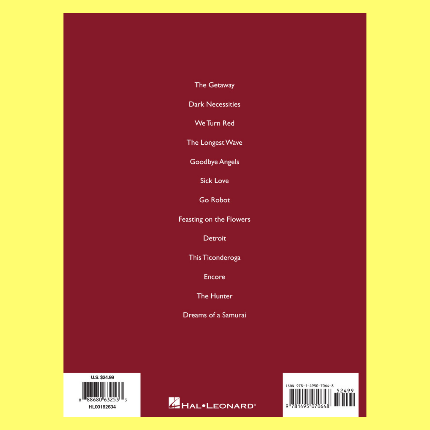 Red Hot Chili Peppers - The Getaway Guitar Tab Book