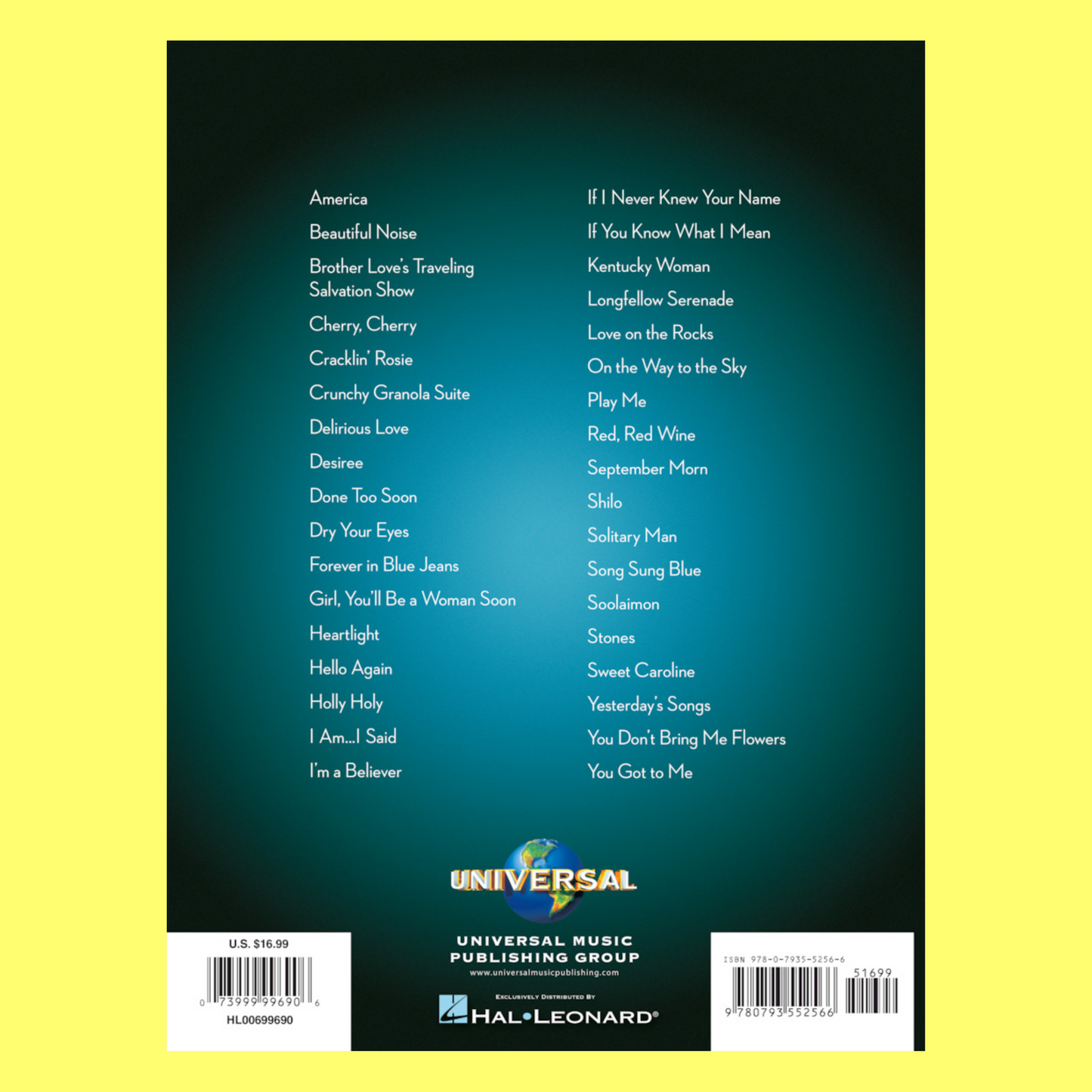 Neil Diamond Anthology - Easy Guitar Notes Tab Songbook (2nd Edition)
