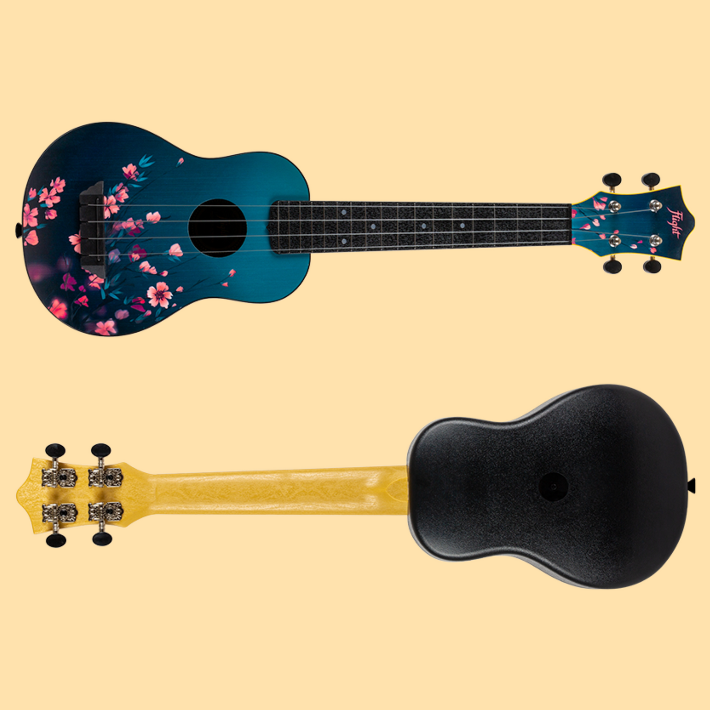 Flight TUSL-32 Sakura ABS Cherry Blossom Travel Concert Soprano Ukulele with Gig Bag
