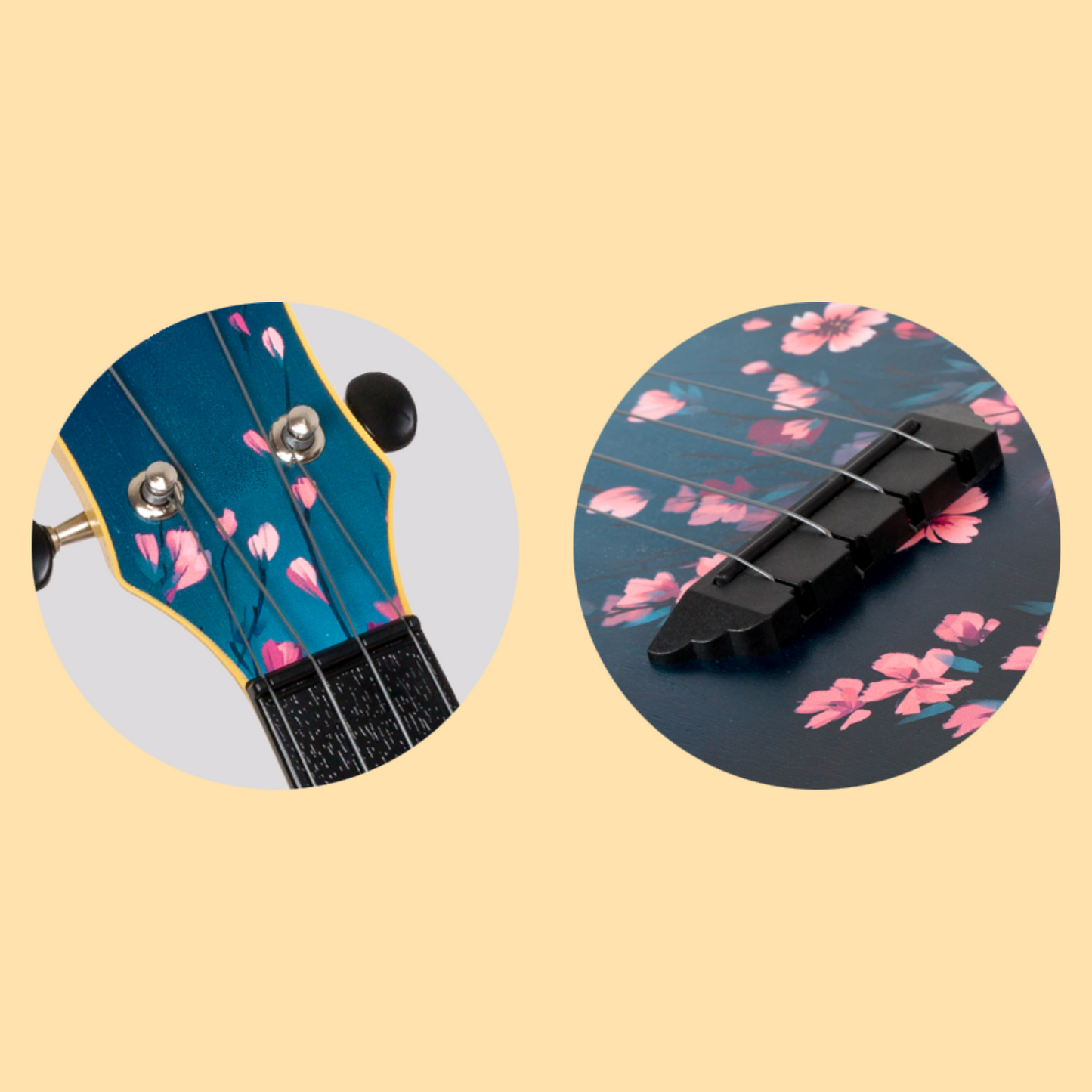 Flight TUSL-32 Sakura ABS Cherry Blossom Travel Concert Soprano Ukulele with Gig Bag
